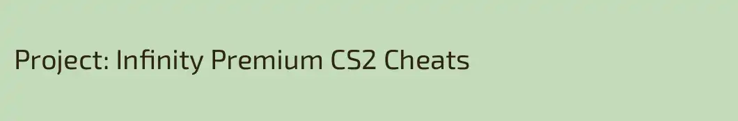 Project: Infinity Premium CS2 Cheats